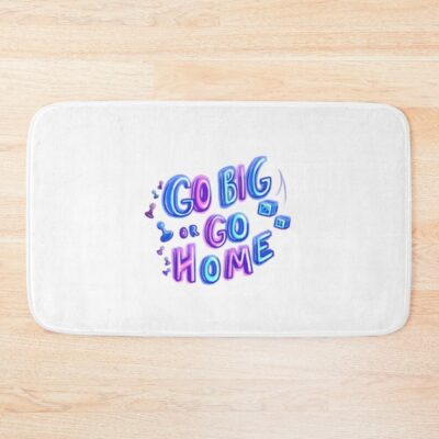 Go Big Or Go Home Neon Logo Bath Mat