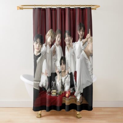 Enhypen Border Carnival Concept Map Shower Curtain